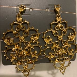 Gold tone earrings